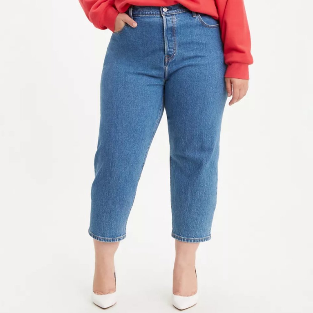 NWT Levi's 501 Original Cropped Straight Leg Jeans Plus Size 22W